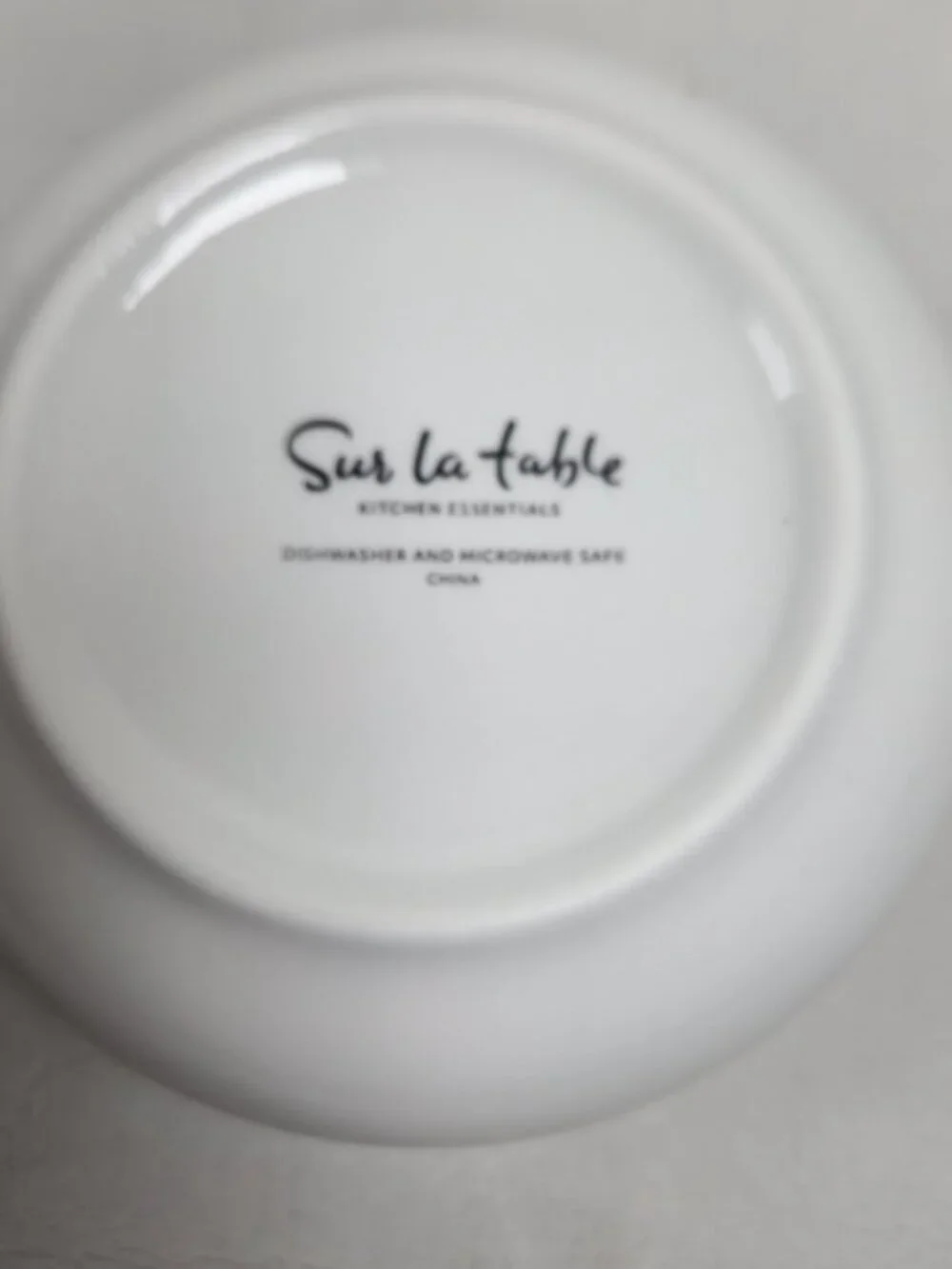 SUR LA TABLE Cereal Dessert Bowls 5.5 in White Fine Ceramic Set Of 4 NEW in Box
